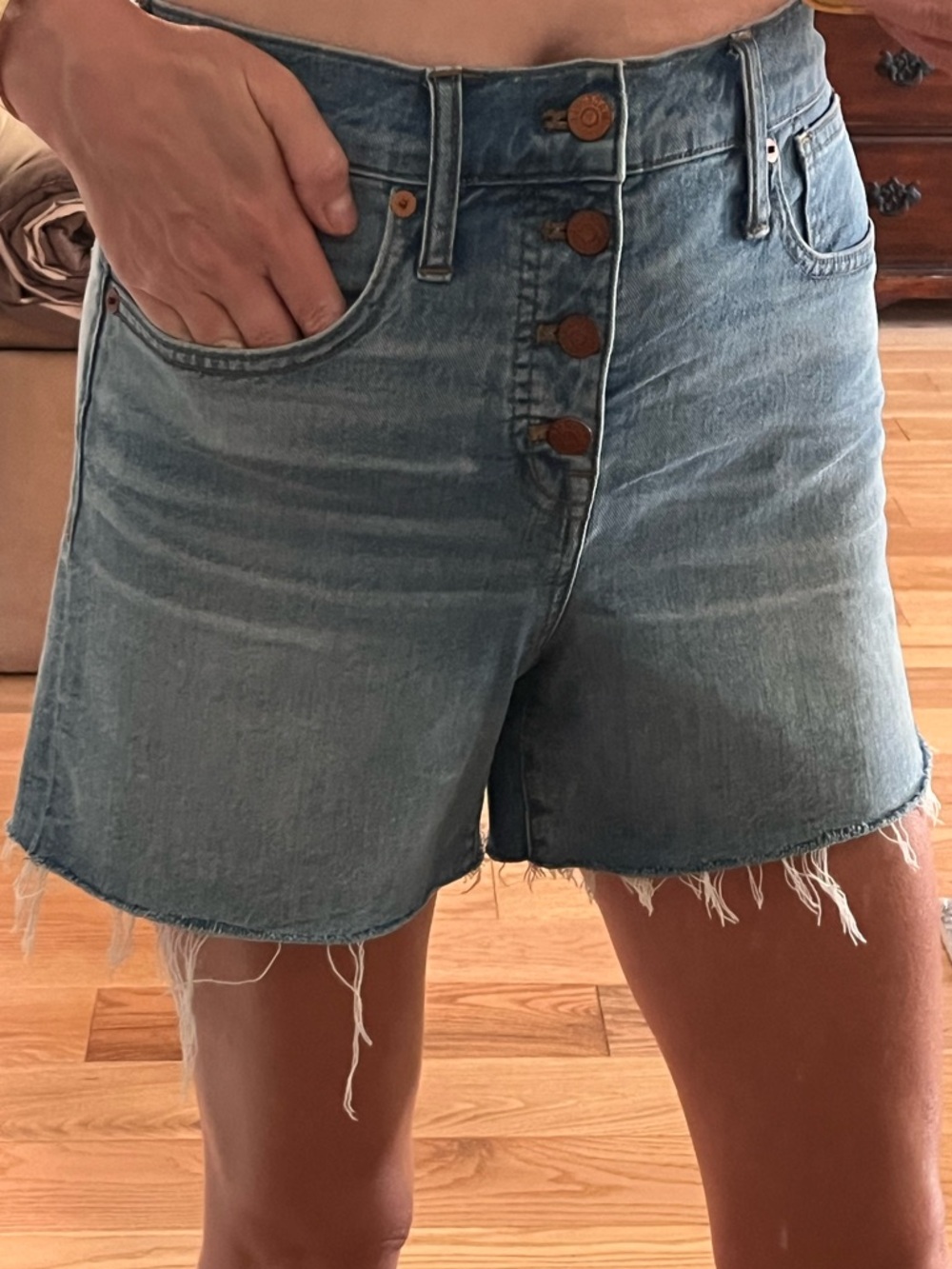 Madewell  Denim Button-Fly Shorts